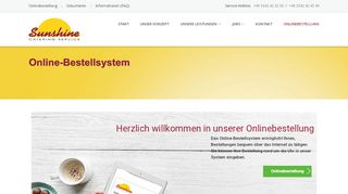 
                            1. Onlinebestellung - Sunshine Catering