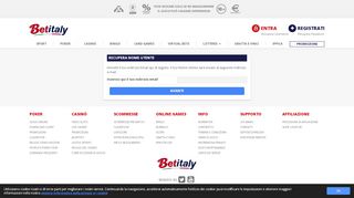 
                            12. online.betitaly - Recupero Username