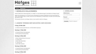
                            1. Onlinebuchung - Höfges Veranstaltungspool GmbH