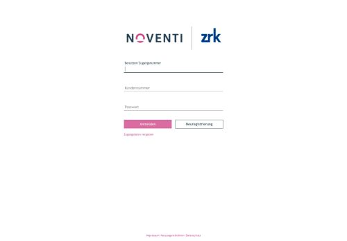 
                            2. OnlineCenter Zugang | zrk