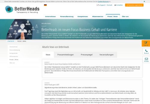 
                            2. OnlineCHECK für Headhunter | BetterHeads in der Presse