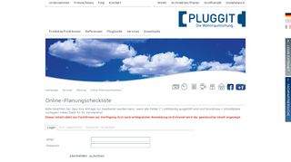 
                            6. Onlineformular Planungscheckliste - Pluggit