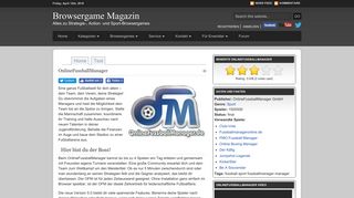 
                            12. OnlineFussballManager | Browsergame Magazin