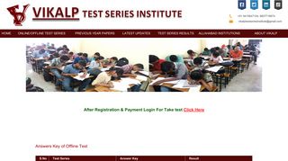 
                            1. online/offline test series - Welcome to Vikalp Test Series Institute