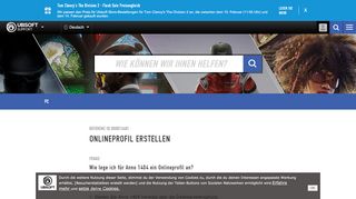 
                            7. Onlineprofil erstellen - Ubisoft Kundenservice - Ubisoft Support