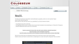 
                            11. onlinereservierung - Colosseum Center Kempten