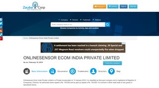 
                            10. ONLINESENSOR ECOM INDIA PRIVATE LIMITED - Company ...