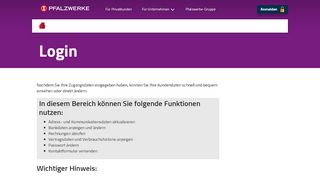 
                            8. OnlineService - Pfalzwerke