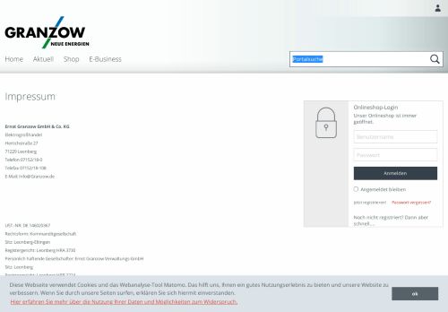 
                            3. Onlineshop-Login - Elektro-Online - Ernst Granzow GmbH & Co KG