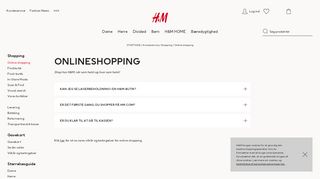 
                            8. Onlineshopping - H&M