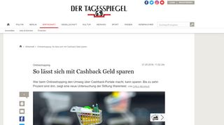 
                            11. Onlineshopping: So lässt sich mit Cashback Geld sparen - Wirtschaft ...