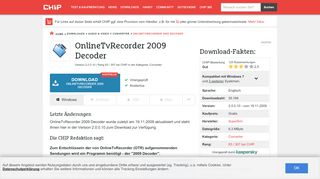 
                            7. OnlineTvRecorder 2009 Decoder - Download - CHIP