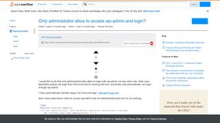 
                            8. Only administrator allow to access wp-admin and login? - Stack ...