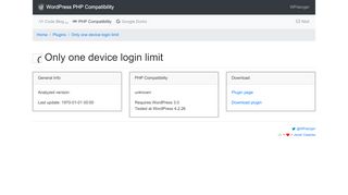 
                            8. Only one device login limit - WordPress PHP Compatibility