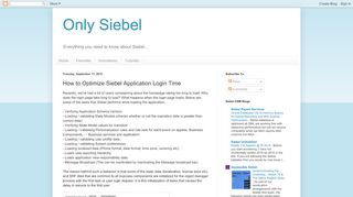 
                            9. Only Siebel: How to Optimize Siebel Application Login Time
