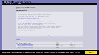 
                            1. Only the login page downloaded - HTTrack Website Copier Forum