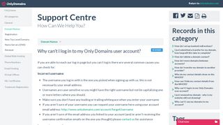 
                            4. OnlyDomains Support - Why can't I log in to my Only ...