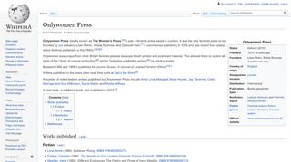 
                            13. Onlywomen Press - Wikipedia