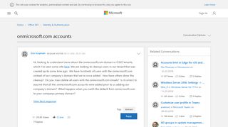 
                            7. onmicrosoft.com accounts - Microsoft Tech Community - 8272