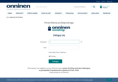 
                            1. Onnshop - system zamówień hurtowych - Onninen