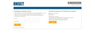 
                            5. Onset Data Loggers: Onset Checkout/Accounts