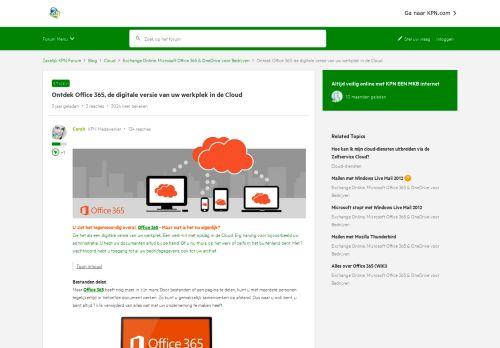 
                            13. Ontdek Office 365, de digitale versie van uw werkplek in de Cloud ...