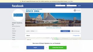 
                            7. Ontech Systems, Inc. - About | Facebook