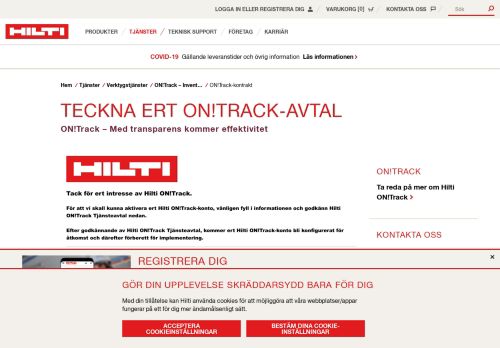 
                            3. ON!Track-kontrakt - Hilti Sverige