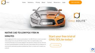 
                            10. ONU 3DLite - Convert Native CAD to Low Poly FBX Files in the Cloud