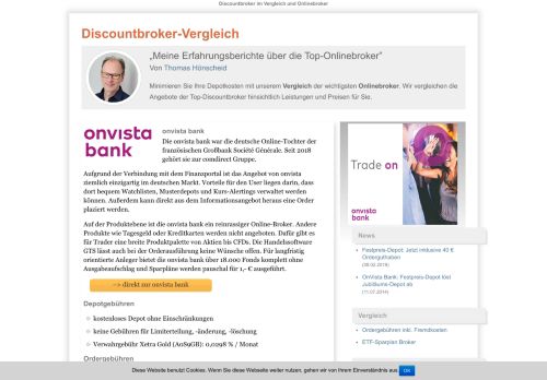 
                            10. OnVista Bank im Brokervergleich - Discountbroker-Vergleich.de
