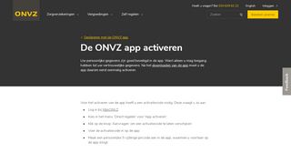 
                            4. ONVZ-app activeren - ONVZ Zorgverzekeraar