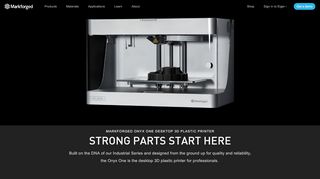 
                            4. Onyx One Professional Desktop 3D Printer: Plastic ... - Markforged