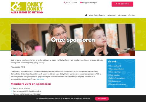 
                            9. Onze sponsoren - Stichting Onky Donky