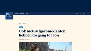 
                            11. Ook niet-Belgacom-klanten hebben toegang tot Fon | Netto - De Tijd
