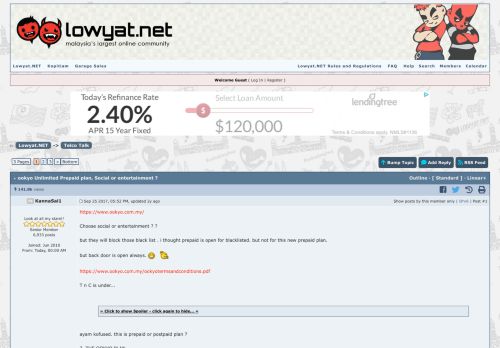 
                            10. ookyo Unlimited Prepaid plan - Lowyat Forum - Lowyat.NET