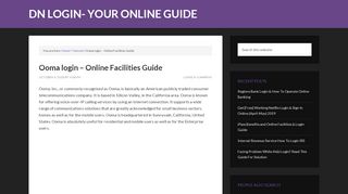
                            10. Ooma login - Online Facilities Guide - DN Login