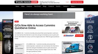 
                            7. O/Os Now Able to Access Cummins QuickServe Online - Truck News
