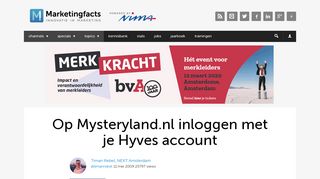 
                            5. Op Mysteryland.nl inloggen met je Hyves account | Marketingfacts