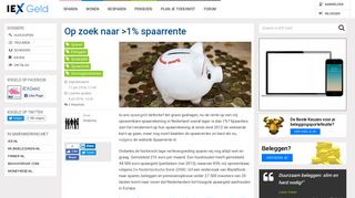 
                            11. Op zoek naar >1% spaarrente | IEXGeld.nl
