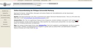 
                            1. OPAC - Philipps-Universität Marburg