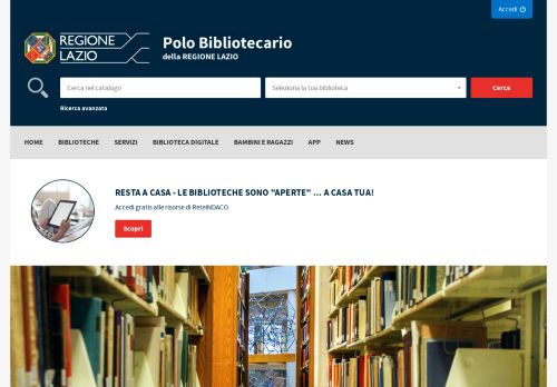 
                            5. OPAC Sebina OpenLibrary - Regione Lazio