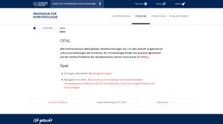 
                            8. OPAL — Professur für Forstzoologie — TU Dresden