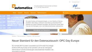
                            7. OPC Day Europe | automatica