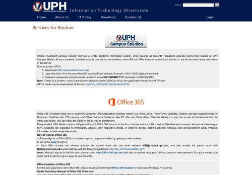 
                            2. OPCS - Information Technology Directorate UPH Medan