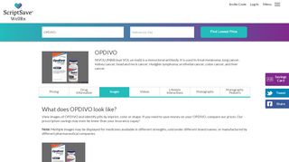 
                            12. OPDIVO: Pictures & Common Dosing | ScriptSave WellRx