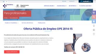 
                            6. OPE 2014-15 - Osakidetza - Euskadi.eus