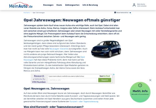 
                            5. Opel Jahreswagen, Kurzzeit- und Tageszulassungen - MeinAuto.de