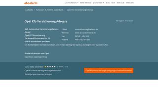 
                            5. Opel Kfz-Versicherung Adresse - Aboalarm