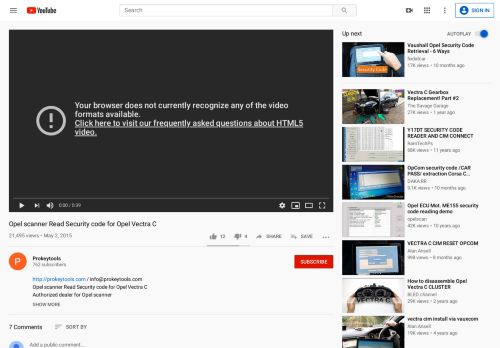 
                            9. Opel scanner Read Security code for Opel Vectra C - YouTube