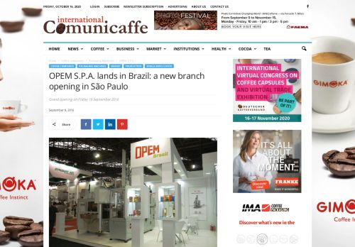 
                            12. OPEM S.P.A. lands in Brazil: a new branch opening in São Paulo ...
